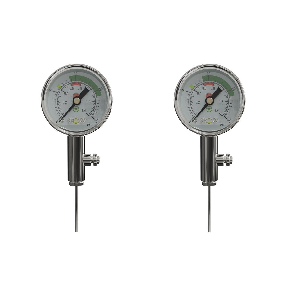 Great Call Athletics | Pro Digital Ball Pressure Gauge | 2 Pack | Air Barometer Tool for Basketball Football Volleyball Soccer