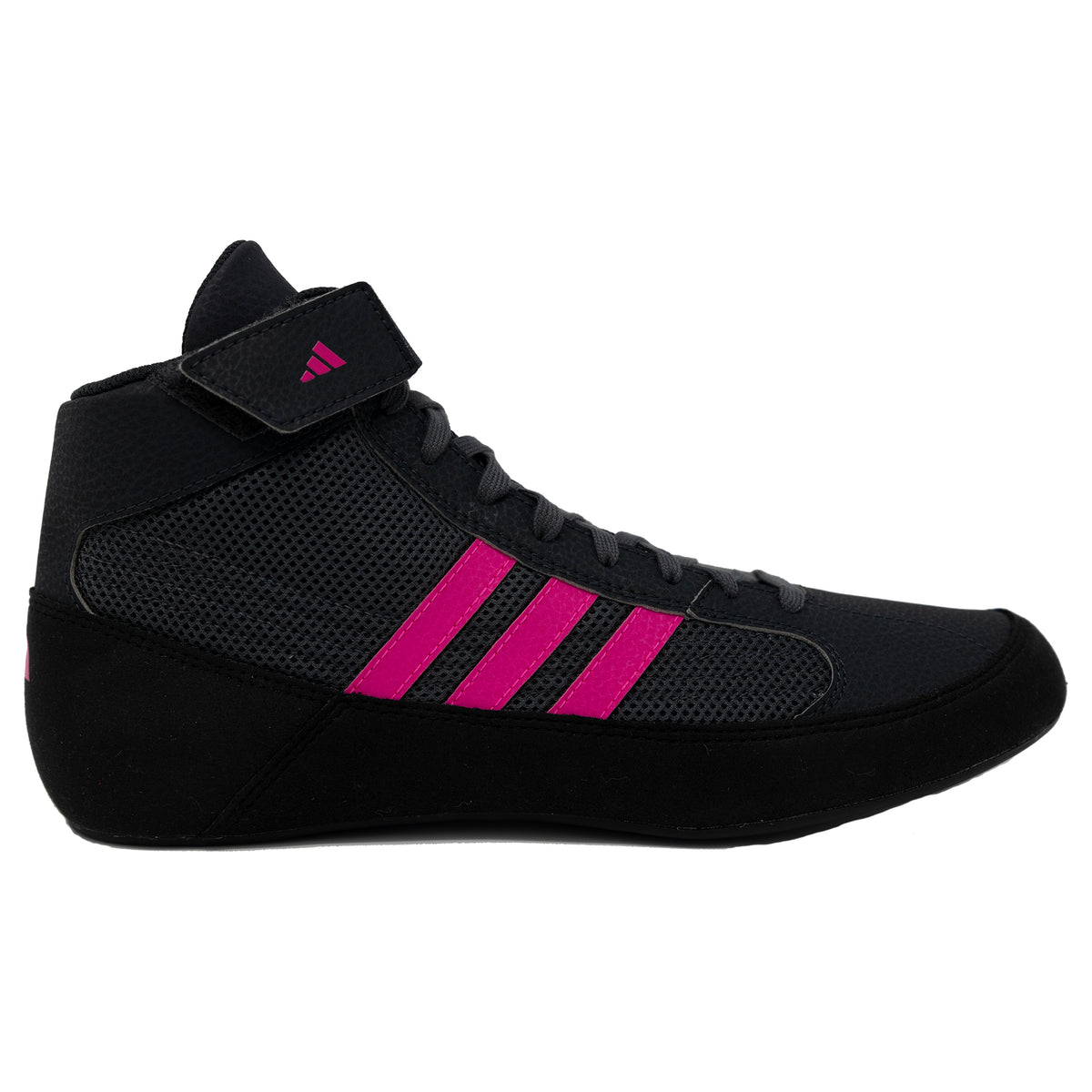 Adidas | HP6870 | HVC 2 | Black/Charcoal/Pink Wrestling Shoes