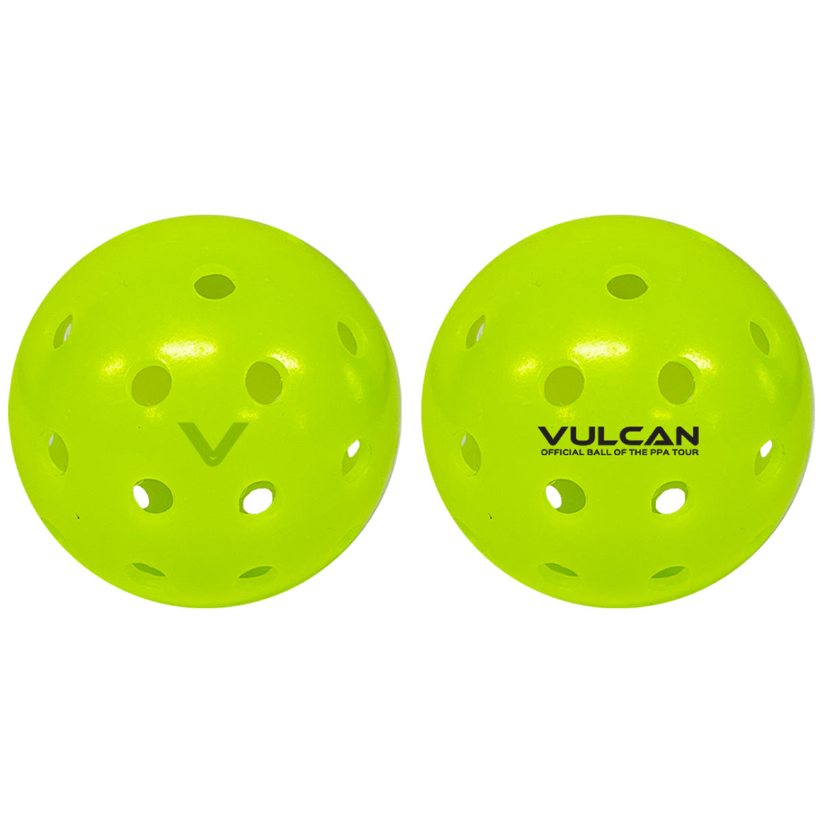 Vulcan VPRO FLIGHT Outdoor Pickleball | Official Ball of the PPA Tour | Hi-Vis Yellow | 3-Pack