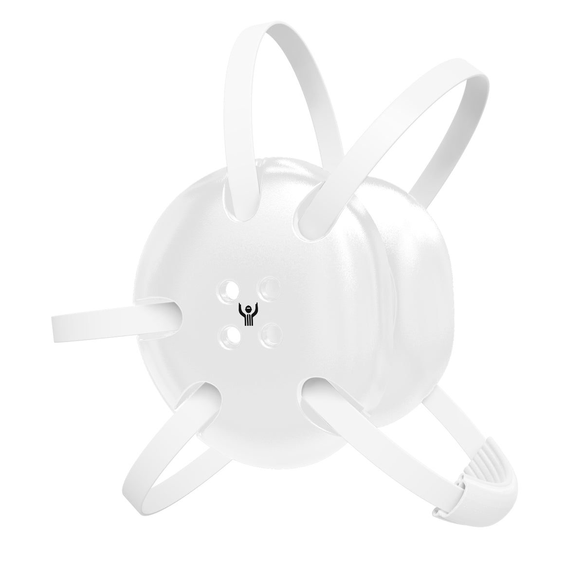 Kids Wrestling Headgear - White with White Straps