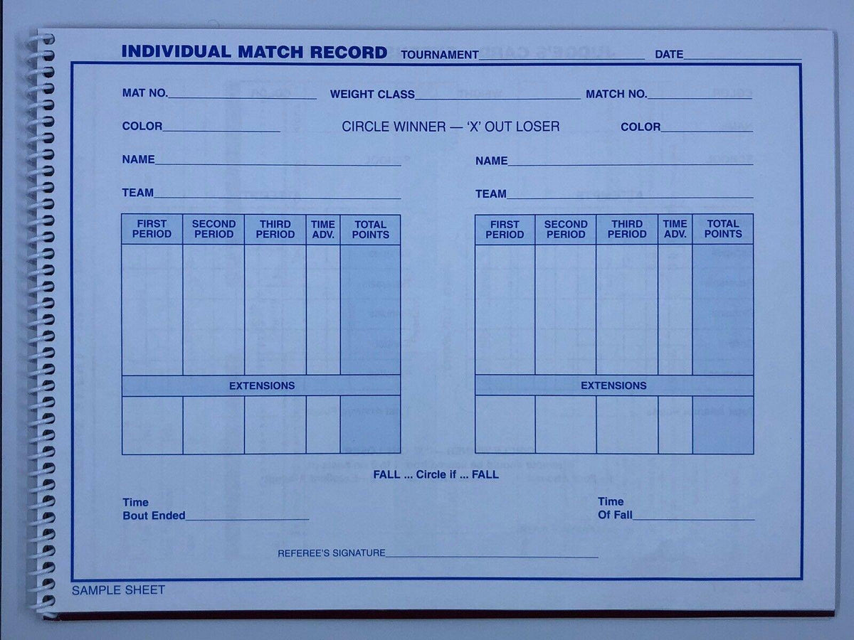 Cliff Keen | SB7 | Complete Scorebook - Great Call Athletics