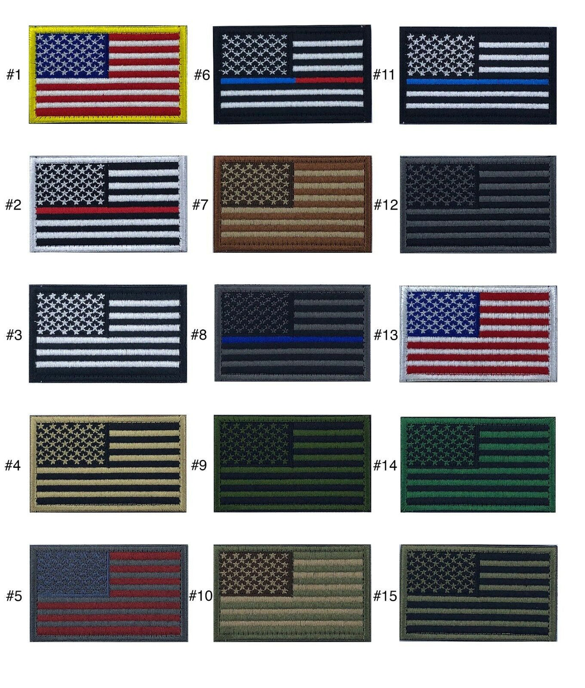 USA American Flag Patch 2" x 3" Hook & Loop Military Tactical | Choice of Flag