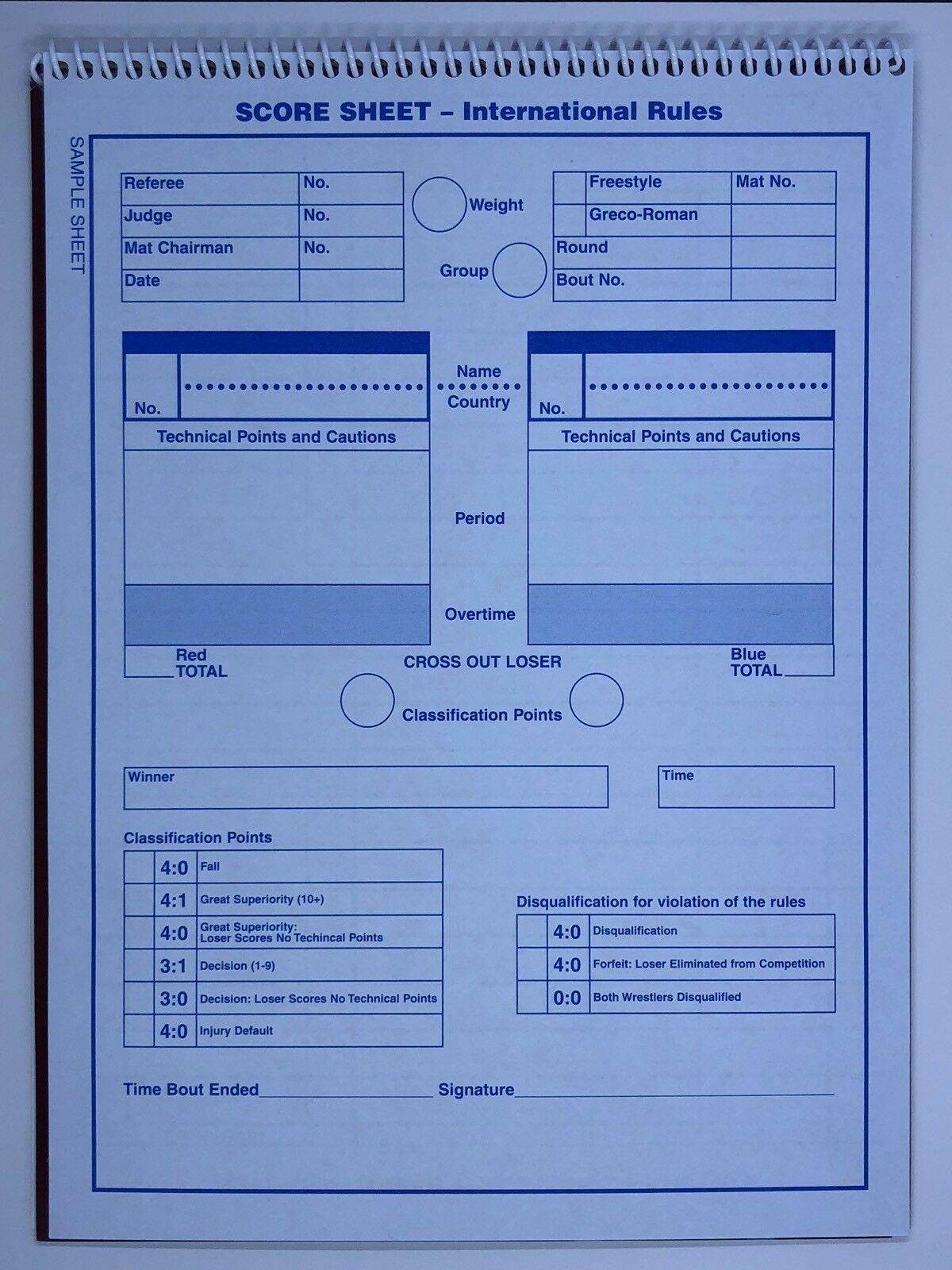 Cliff Keen | SB7 | Complete Scorebook - Great Call Athletics