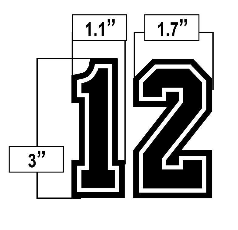 Smitty | 3"  Umpire Numbers | 0-9 | Iron On Or Sew On for Athletic Shirts - Great Call Athletics