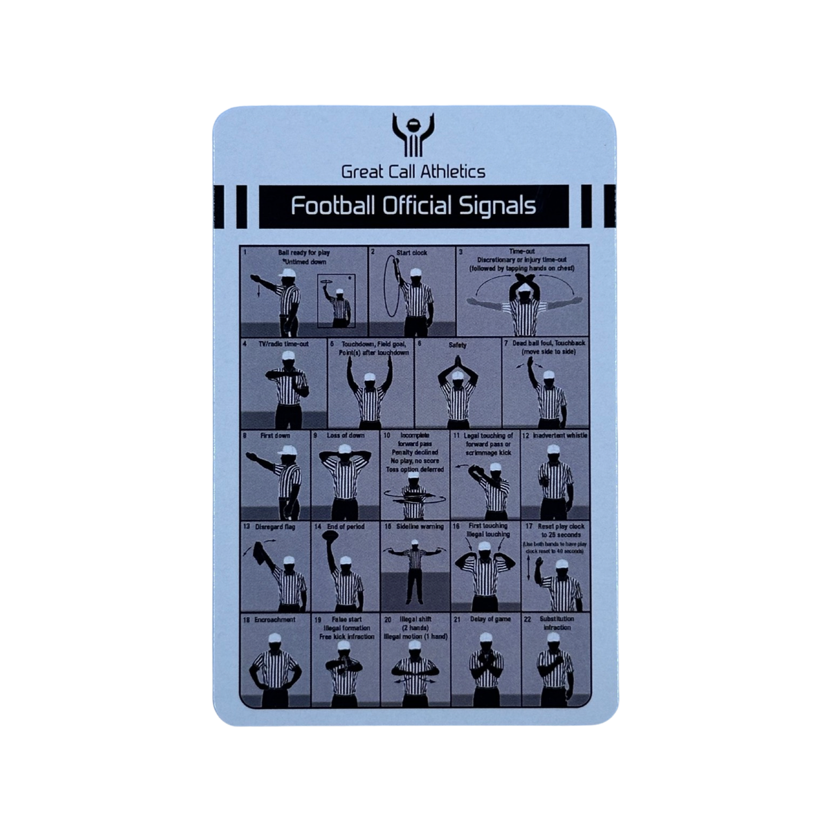 Great Call Athletics | Football Signal Card