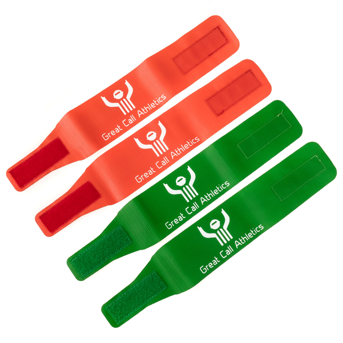 Great Call Athletics | GCA-AB | Wrestling Tournament Ankle Bands | 2 Red & 2 Green Set