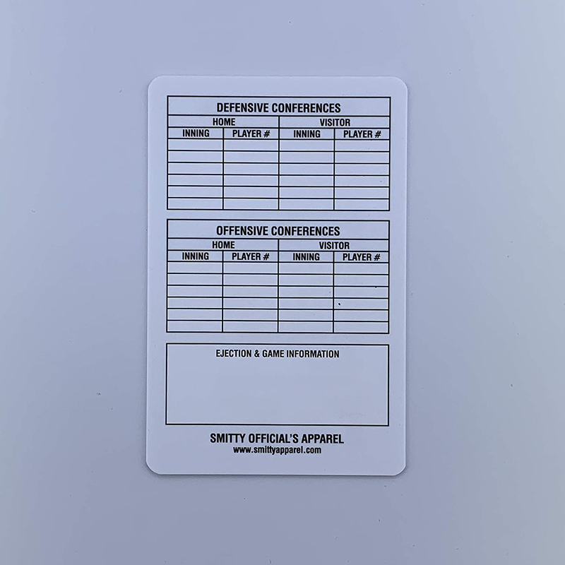 Smitty | ACS-538 | Baseball Umpire Reusable Game Card - Great Call Athletics