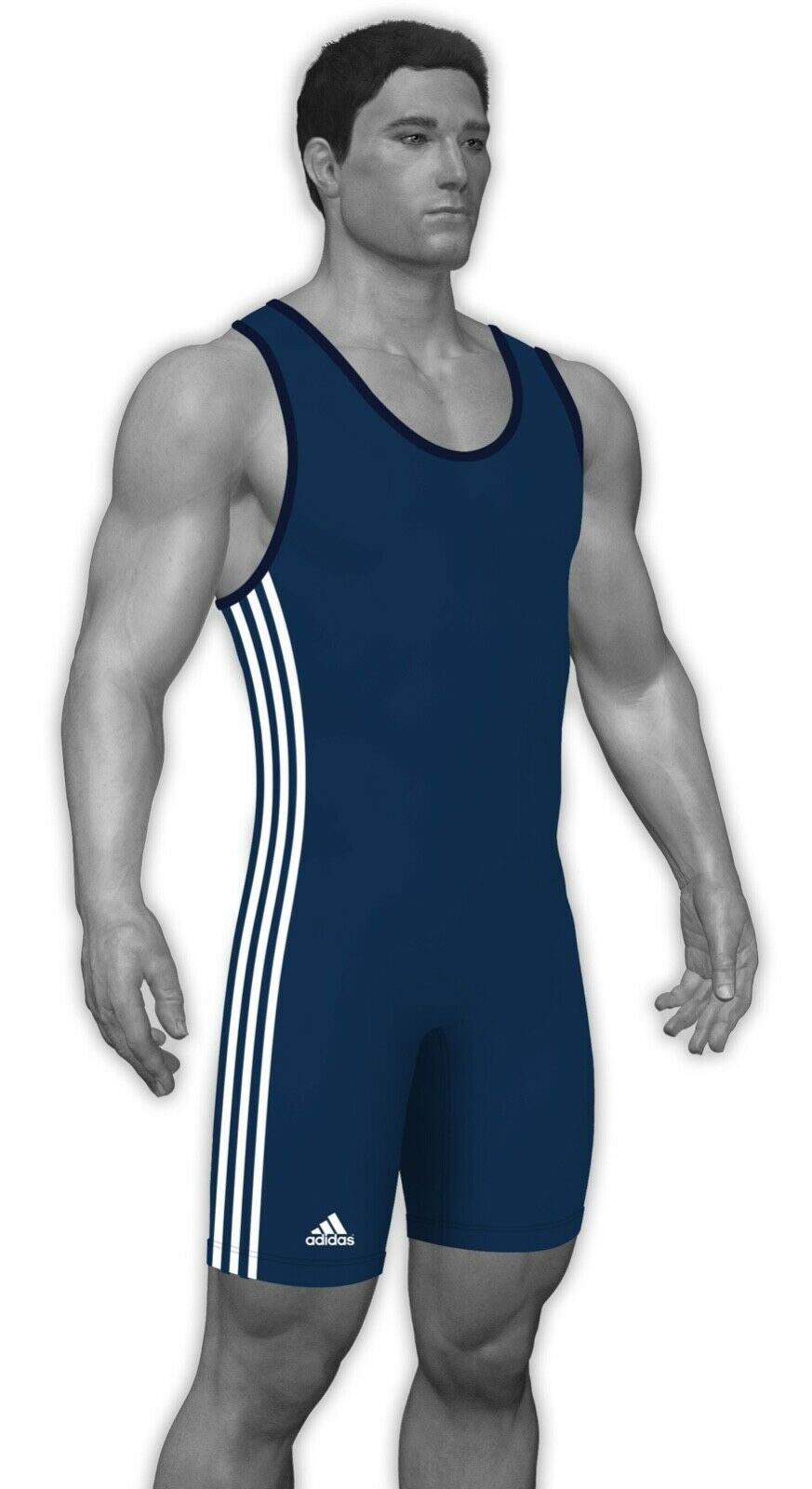 Adidas | aS102s | 3-Stripe Mens Wrestling Singlet - Great Call Athletics